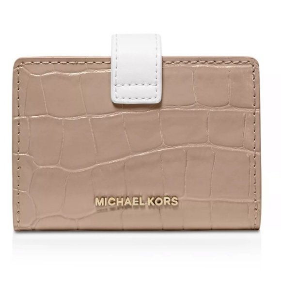 Michael Kors Tab Mini Embossed Leather Card Case - Picture 3 of 3